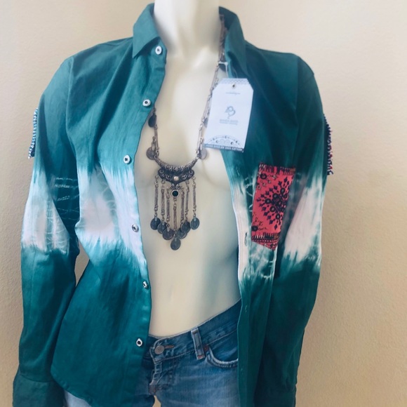 Banda Bags Hand Beaded Tie Dyed Shirt/Jacket - Picture 6 of 15